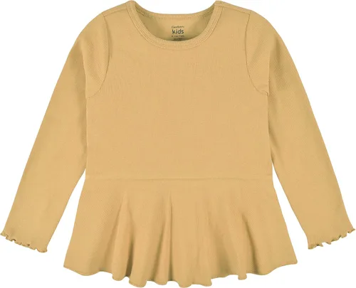 Vista 2 de Gerber Paquete de 2 camisetas de cintura peplum para niñas pequeñas