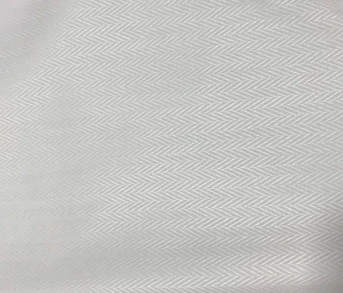 Vista 2 de Tela - Blanco Blanco Algodón Pima Inglés - Flechas Chevron