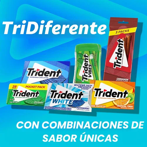 Vista 7 de Trident Goma de mascar sabor original sin azúcar, 14 unidades (paquete de 24) (336 unidades en total) Chicle con xilitol, perfecto para un aliento