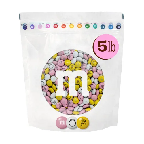 Vista 17 de M&M'S - Caramelo de chocolate con leche para boda y compromiso, botella