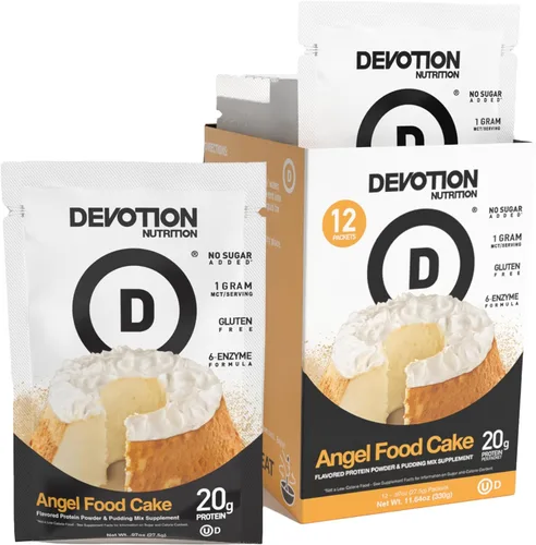 Vista 13 de Devotion Nutrition Brownie - Proteína en polvo para batidos, hornear, brownies, postres, 0.71 oz de aislado de suero y mezcla de caseína, sin azúcar