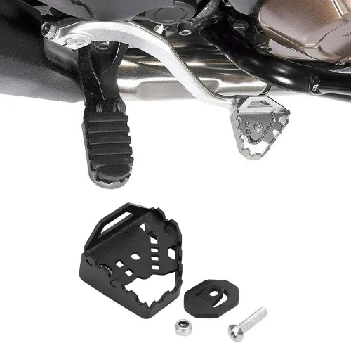 Vista 4 de Fydun Freno Agrandar Peda, Palanca de freno trasero Agrandar Pedal para CRF1000L Africa Twin Sports 14-18 (negro)