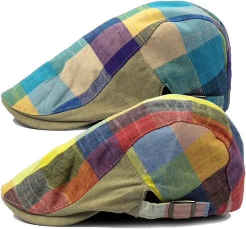 Vista 9 de Idopy Gorra plana de Longshoreman de color a cuadros Ivy Irlandesa Conducción Golf Newsboy Hat
