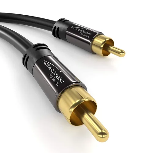 Vista 2 de KabelDirekt – 5 pies – Cable de cable de subwoofer RCA/Phono, 1 a 1 RCA/Phono, Audio/Digital/Video