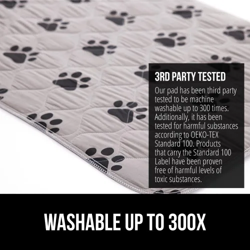 Vista 5 de GORILLA GRIP PREMIUM - Alfombrilla impermeable para mascotas y cama para perros, reutilizable, lavable, a prueba de fugas, almohadillas para jaulas