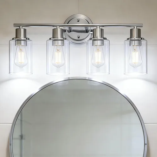 Vista 18 de 2 Light Bathroom Vanity Light Over Mirror - Black and Gold Farmhouse Wall Light for Bathroom Vanity Powder Room, Rustic Gooseneck Barn Style 2 Bulb