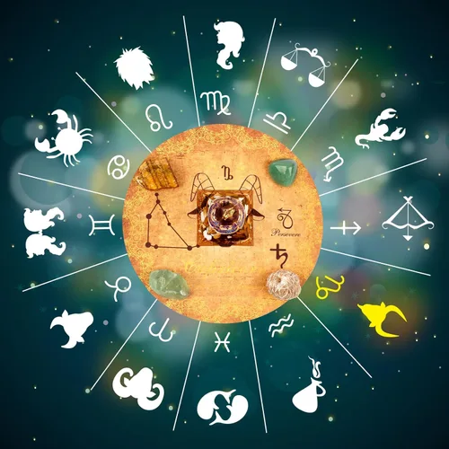 Vista 4 de Pirámide de orgón del horóscopo, juego de regalo de cristal curativo, piedras del signo del zodiaco a piedra natal complementaria, para astrología