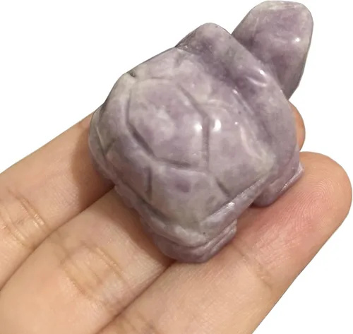 Vista 12 de 1 pieza de cristales de tortuga de labradorita negra y piedras curativas, escultura coleccionable de animales tallados a mano de 1.5 pulgadas