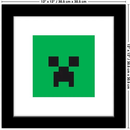 Vista 7 de Gallery Pops Minecraft: Pixeles icónicos - Mobs - Arte de pared de enredadera, versión enmarcada en negro, 12 x 12 pulgadas Versión con marco negro