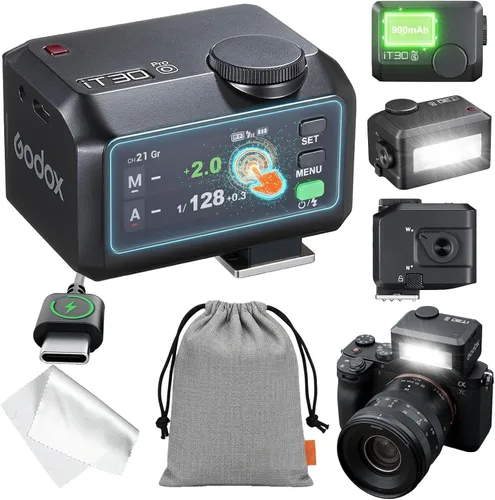 Vista 12 de Godox iT30 pro C TTL Mini Flash y disparador - Distribuidor autorizado GODOX iT30 Pro C para Canon - Flash TTL IT30Pro, maestro inalámbrico