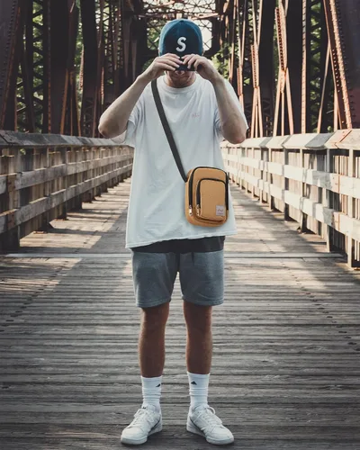 Vista 9 de Bolso cruzado para hombre, mini bolso de hombre, bolso de hombro de mensajero de viaje para hombre, bolsas laterales pequeñas para hombre