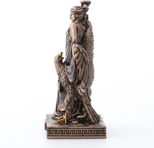 Vista 3 de Veronese Design Hebe - Figura de resina de la diosa griega de la juventud pintada a mano con acabado de bronce