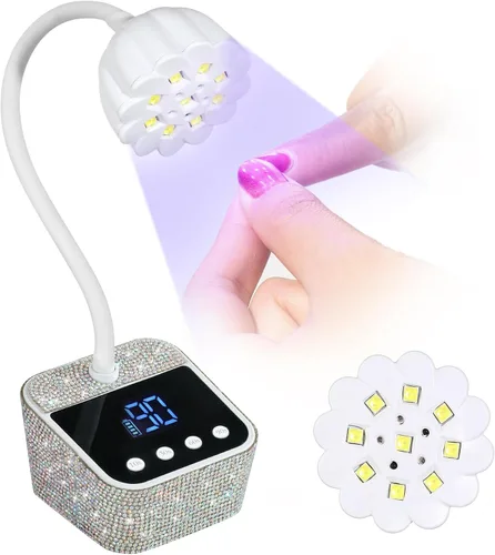 Vista 14 de Lámpara de uñas LED UV, mini luz UV para esmalte de uñas de gel, secador de uñas LED recargable, secado rápido, lámpara de uñas UV para el hogar