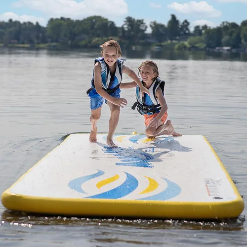 Vista 2 de Rave Sports Inflatable Aqua Mat, Platform and Swim Dock with Dropstitch PVC Construction