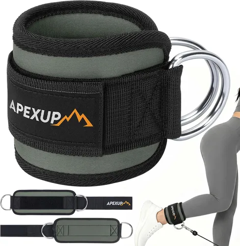 Vista 19 de APEXUP Correa de tobillo para máquina de cable, bandas de resistencia de tobillo, correas de tobillo de patada hacia atrás con cable para gimnasio