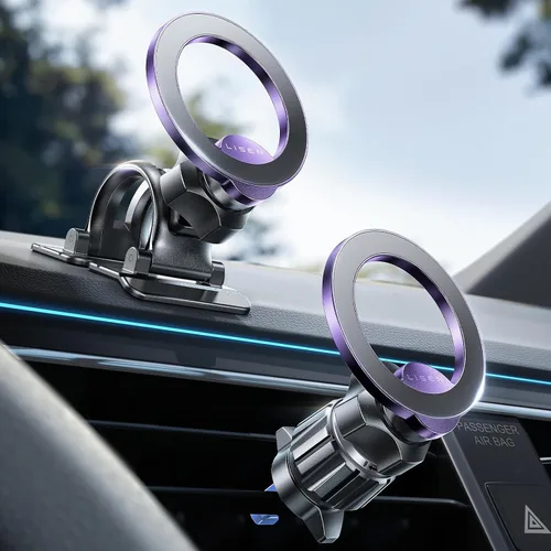 Vista 12 de LISEN - Soporte magnético de teléfono para automóvil, imanes fuertes, soportes magnéticos para teléfono para tu automóvil, 2 en 1, para salpicadero