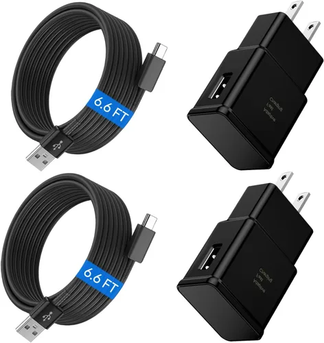 Vista 10 de Adaptive Fast Charging Block USB Wall Charger Adapter Compatible with Samsung Galaxy S25/S24/S23/S22/S22 Ultra/S21/S20/S10/S9/S8/S7/Edge/Note 10