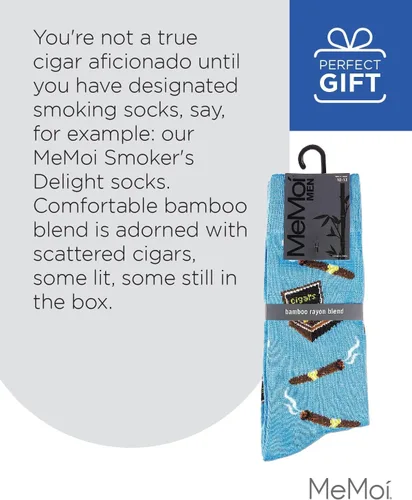 Vista 6 de MeMoi Smoker's Delight Cigar Rayan Blend - Calcetines para hombre