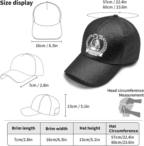Vista 4 de devor Hats Take Him to The Train Station Baseball Cap for Men Funny Dad Hats Adjustable