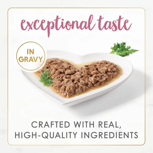 Vista 2 de Purina Fancy Feast Comida Húmeda para Gatos Gourmet Naturals Receta de Salmón Silvestre de Alaska y Camarones en Salsa - (Paquete de 12) Latas de 3