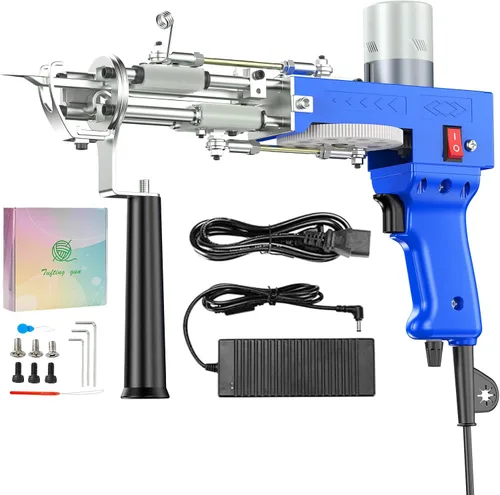Vista 12 de BESGEER Pistola de Tufting de Alfombras con Kit de Recortadora de Alfombras - Tuft de Alfombra con Tijeras de Tufting, Pistola de Alfombra 2 en 1