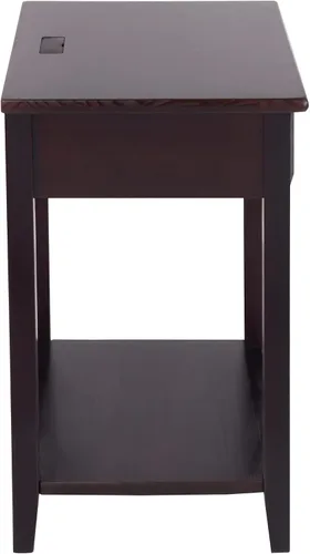 Vista 14 de Casual Home Owl - Mesa de noche blanca con puerto USB