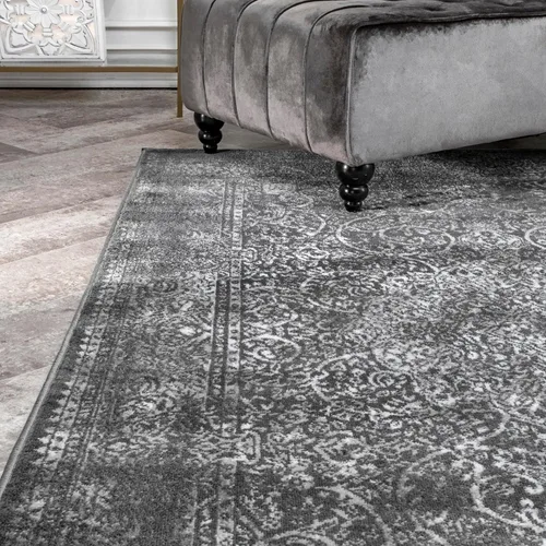 Vista 6 de nuLOOM Alfombra de área de transición estilo oriental Delores, 5 x 8, gris oscuro