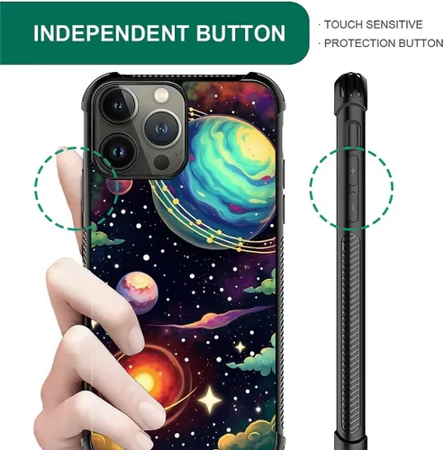 Vista 977 de Funda compatible con iPhone 15, diseño de elefantes africanos, diseño increíble a prueba de golpes, antiarañazos, carcasa trasera de policarbonato