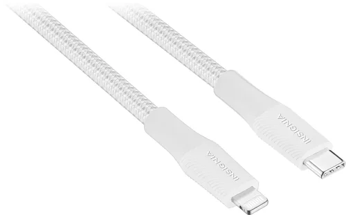 Vista 4 de Insignia Cable Lightning a USB-C de carga y sincronización de 10' - Gris Luna - Modelo: NS-MLC1021MG gris (Moon gray)