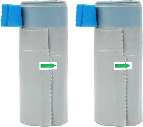 Vista 6 de Bolsas de basura reemplazadas Neakasa - 2 rollos, bolsas de contenedores de basura de gatos para caja de arena M1 de autolimpieza con tapa abierta