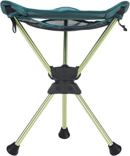 Vista 11 de GRAND TRUNK Compass Taburete giratorio de 360° para acampar, asiento trípode plegable ultraligero con marco de aluminio, silla portátil para Negro