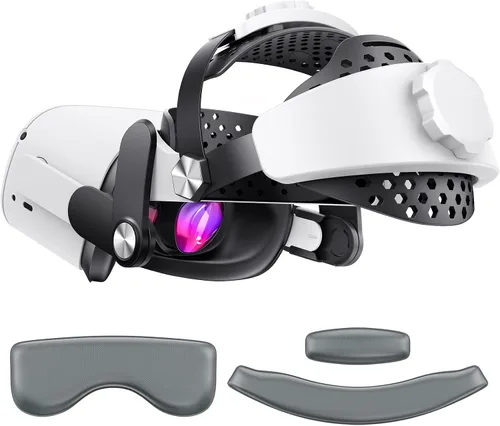 Vista 7 de Vancle Head Strap Compatible for Oculus Quest 2, Lightweight Breathable Strap for Enhanced Support and Comfort in Oculus Meta Quest 2