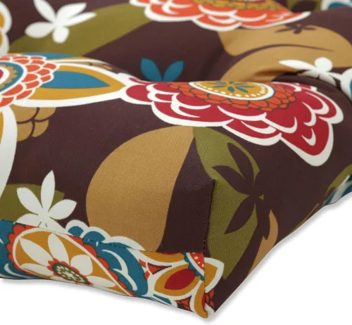 Vista 6 de Pillow Perfect - Almohada perfecta para exterior / interior, cojín Annie color chocolate. Marrón/Naranja Annie