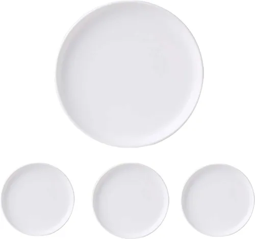 Vista 8 de Platos de cerámica mate para aperitivos de 6 pulgadas, juego de 4 pequeños platos de postre, aptos para microondas y horno, pan, postre