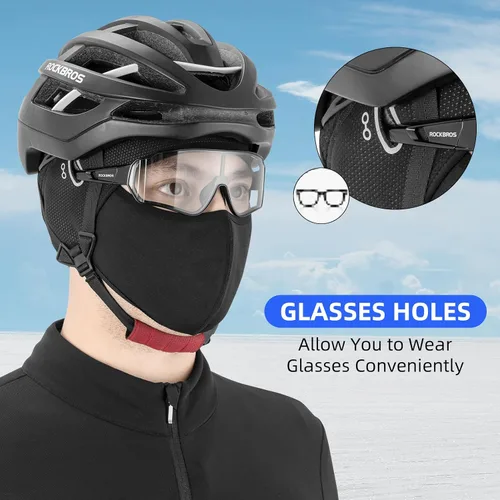 Vista 10 de ROCKBROS Helmet Liner, Thermal Fleece Skull Cap with Glasses Holes