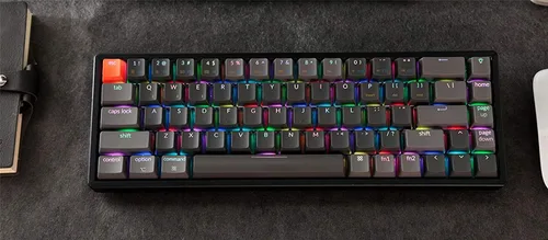 Vista 7 de Keychron K6 Teclado mecánico inalámbrico intercambiable con Bluetooth 5.1con cable, 65% compacto de 68 teclas RGB LED retroiluminadas con N-Key