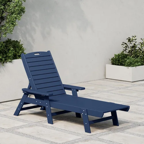 Vista 8 de WestinTrends Malibu Poly - Tumbona reclinable azul marino
