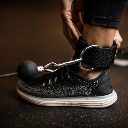 Vista 3 de Harbinger Tobillero: soporte ajustable premium para entrenamiento de fuerza, máquinas de cable y entrenamientos de resistencia – Mejora la comodidad