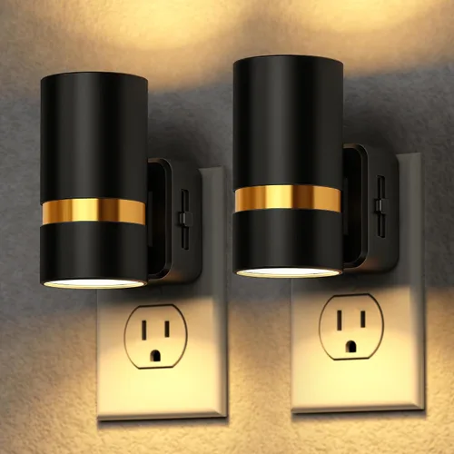 Vista 13 de DORESshop Luz nocturna LED brillante enchufable [2 unidades], luces nocturnas enchufables a la pared con sensor de atardecer a amanecer, luces