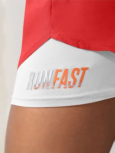 Vista 6 de YOAKUKA Pantalones cortos de entrenamiento 2 en 1 para mujer, para gimnasio, yoga, correr, ciclismo, tenis, faldas de verano