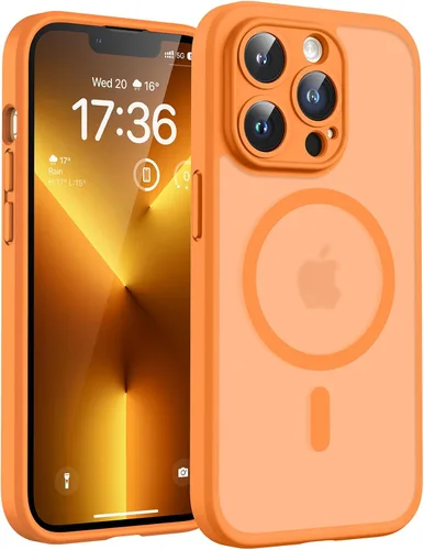 Vista 124 de TOCOL Funda para iPhone 11, compatible con Magsafe, protección completa de cámara, imanes integrados, protección contra caídas, funda translúcida