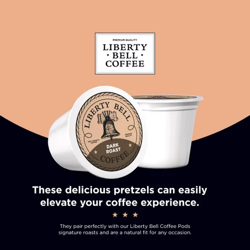 Vista 6 de Liberty Bell Mini pretzels cubiertos de chocolate con leche real, bolsa de 40 onzas