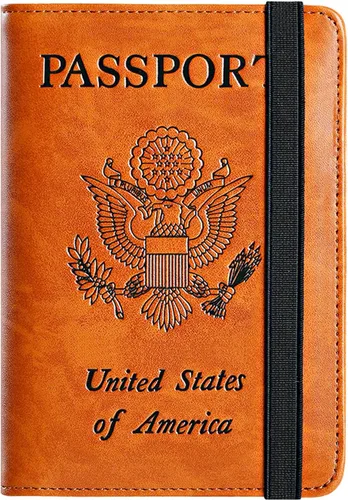 Vista 17 de Passport Holder, Travel Essentials, Passport Cover, RFID Travel Wallet 113#Negro