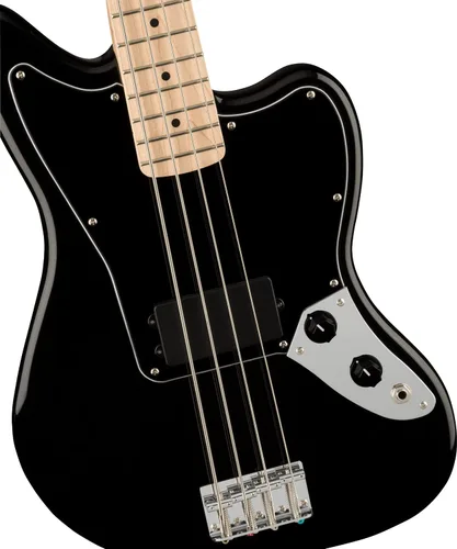 Vista 5 de Fender Squier Affinity Jaguar Bass H - Paquete negro con estuche, afinador, correa y DVD instructivo Austin Bazaar
