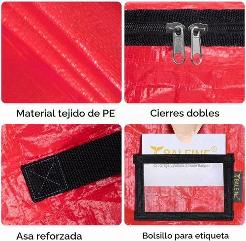 Vista 2 de BALEINE Contenedor de almacenamiento de corona, paquete de 2 bolsas de almacenamiento de corona de Navidad con material de polietileno resistente a