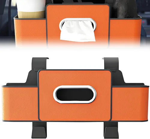 Vista 8 de PUSKIU Organizador y caja de almacenamiento para automóvil, organizadores de automóvil y caja de almacenamiento para asiento trasero, organizador