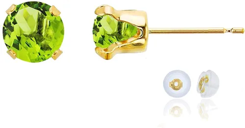 Vista 99 de Aretes de tuerca de plata de ley 925 chapados en oro de 14 quilates macizo, oro amarillo, blanco o rosa de 0.236 in Amatista