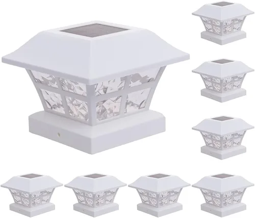 Vista 9 de GreenLighting Luces solares clásicas para tapa de poste – Se adapta a 5 x 5 PVC/vinilo al aire libre alimentado por energía solar para exteriores