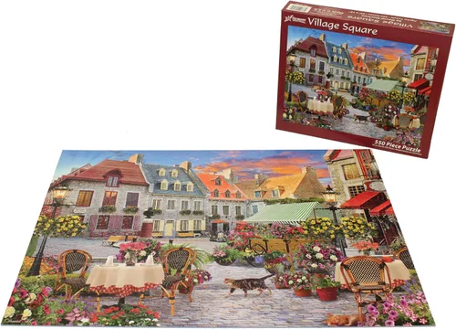 Vista 4 de Vermont Christmas Company Village Square - Rompecabezas de 550 piezas