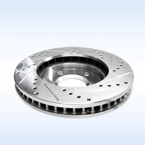 Vista 4 de Para 2013-2020 Nissan Altima PowerSport Delantero Trasero Plata Zinc Cruz Perforado Rotores de Freno Ranurados